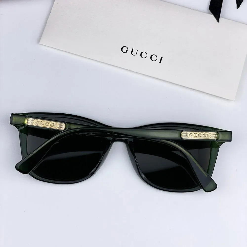 SALE! NEW Gucci GG0936S 003 Green Brown Square Men Sunglasses